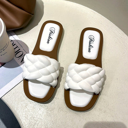 Women's Orthopaedic Braided Cloud Slides