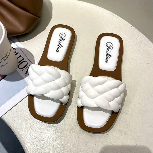 Women's Orthopaedic Braided Cloud Slides