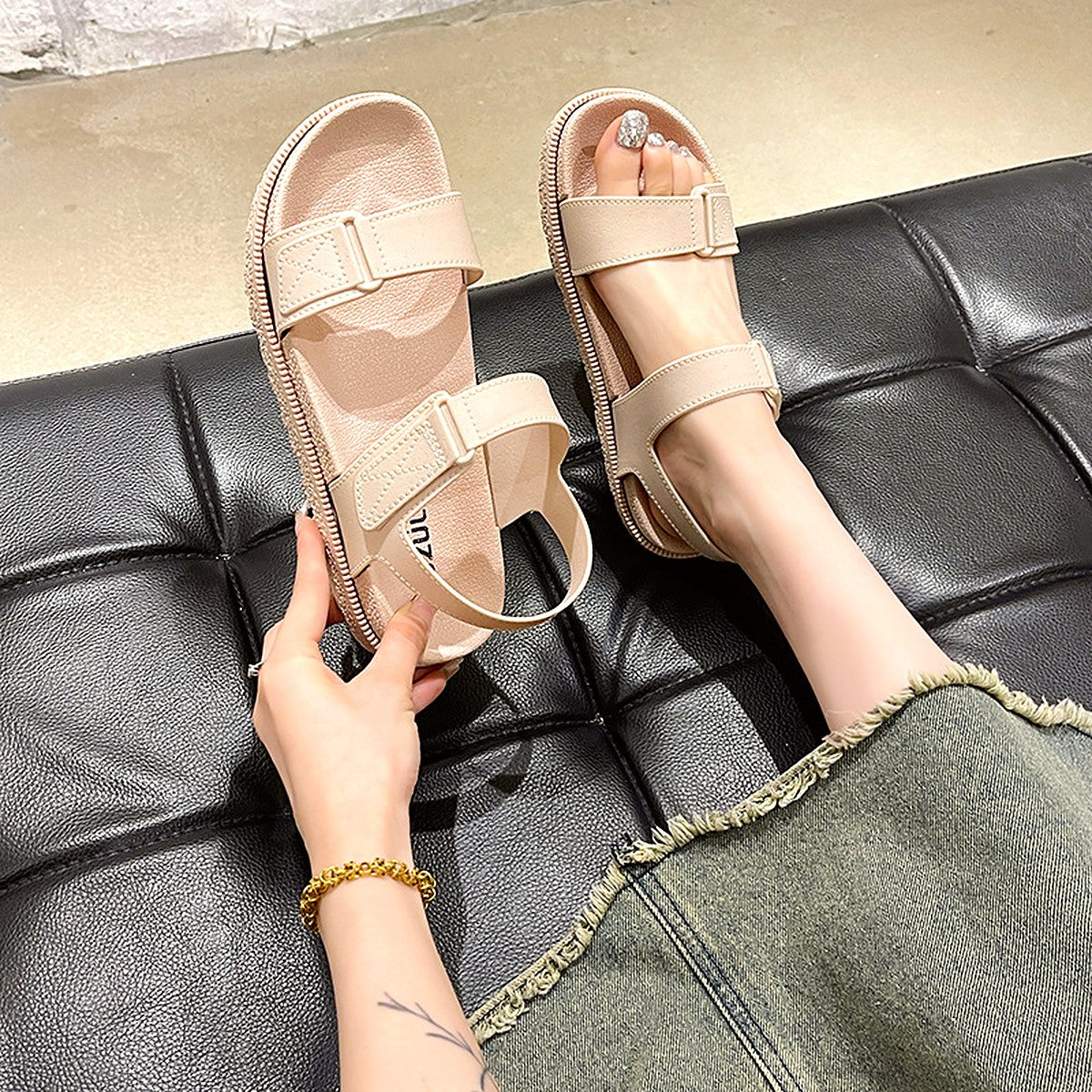 Women's Orthopaedic Double Strap Slide Sandals