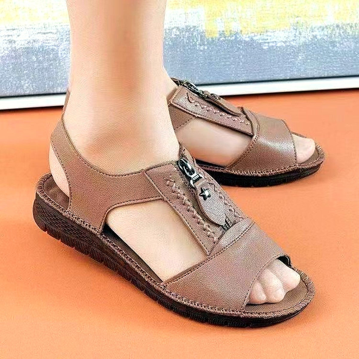 Nora | Orthopedic Zip Open-Toe Sandals