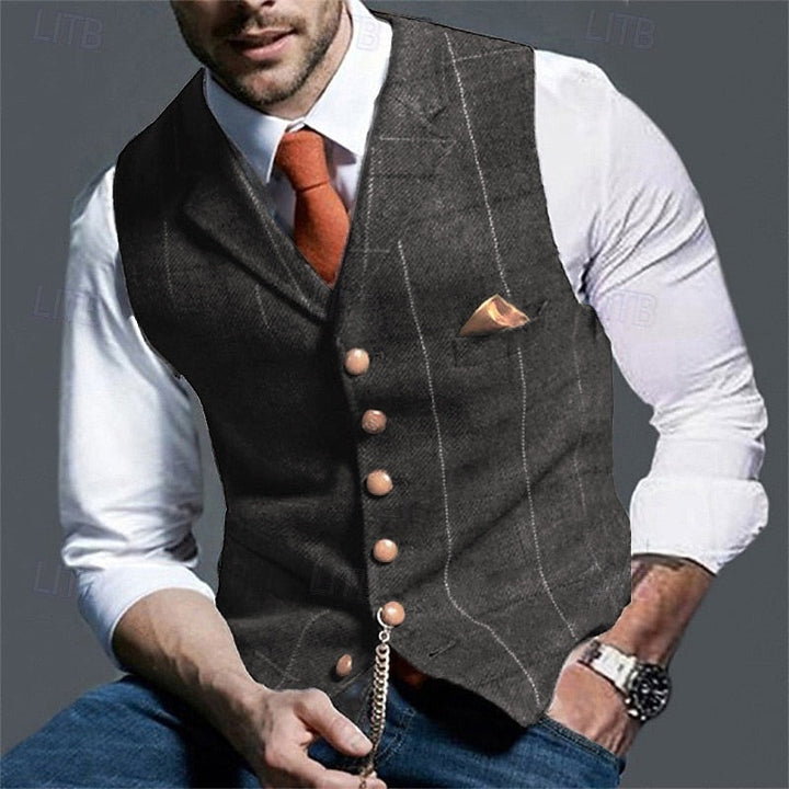 Roger | Tailored Herringbone Waistcoat