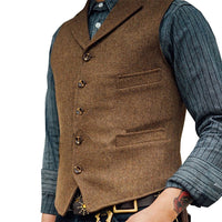 Harold | Herringbone Tailored Waistcoat