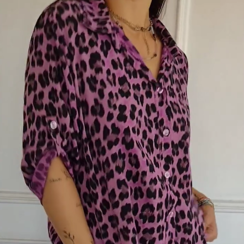 Christi | Stylish Leopard Print Blouse
