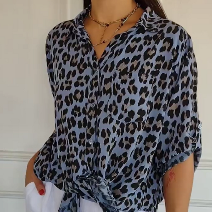Christi | Stylish Leopard Print Blouse