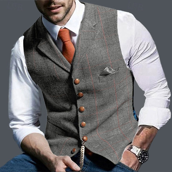 Roger | Tailored Herringbone Waistcoat