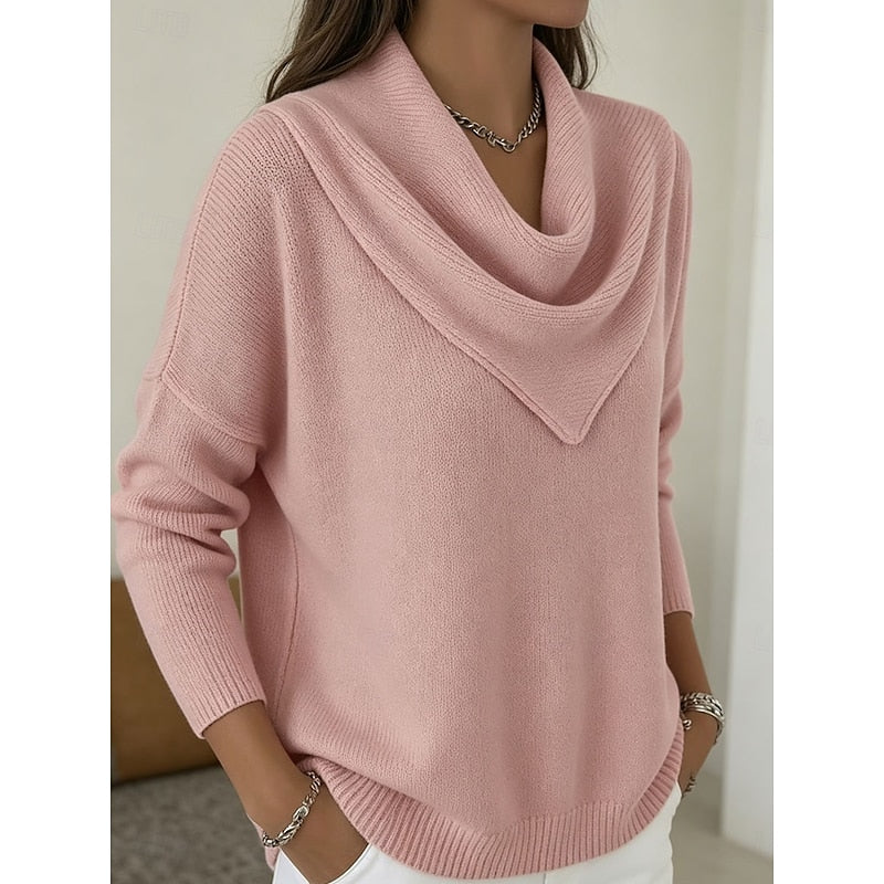 Samantha | Draped Cowl-Neck Sweater