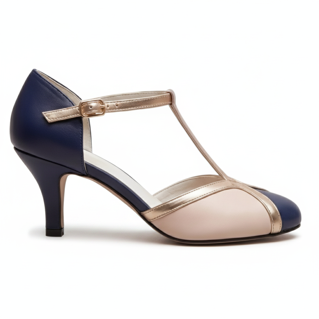 Belinda | T-Strap Block Heel Sandals
