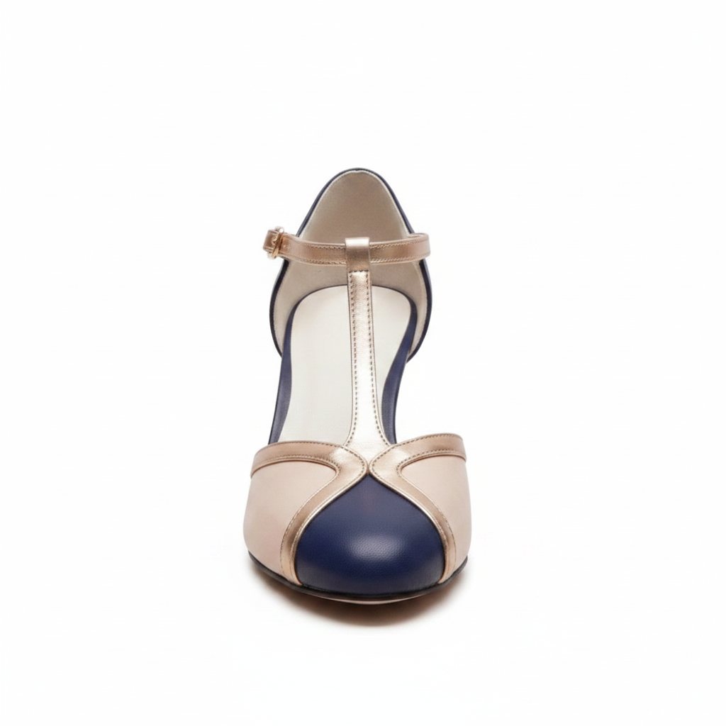 Belinda | T-Strap Block Heel Sandals