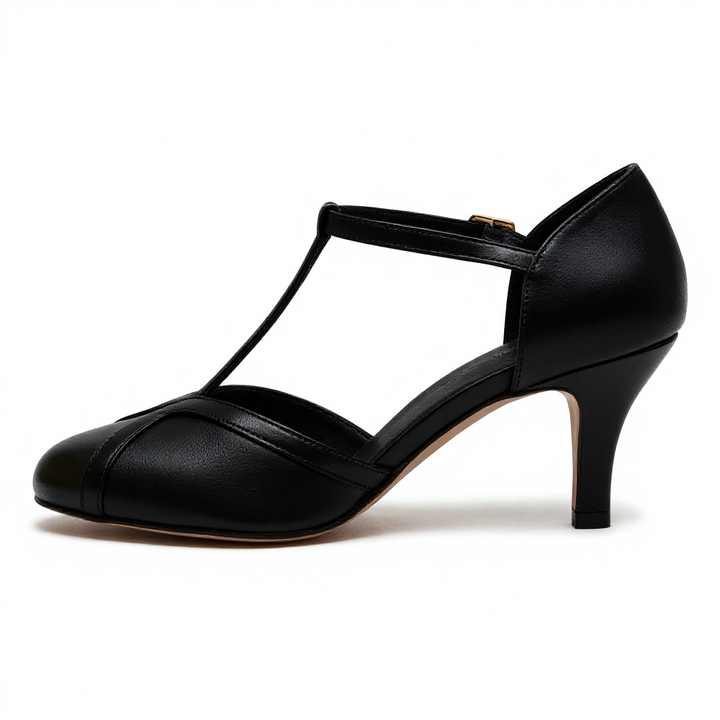 Belinda | T-Strap Block Heel Sandals