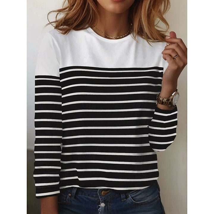 Alyssa | Striped Long-Sleeve Top
