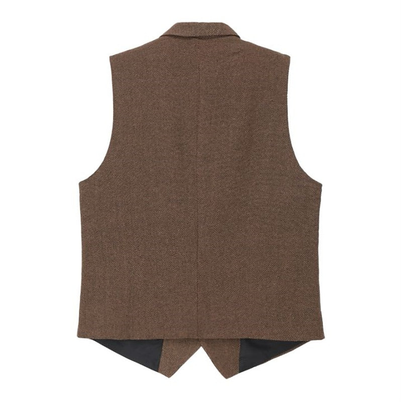 Harold | Herringbone Tailored Waistcoat