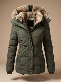 Debra | Women's Faux-Fur Hooded Quilted Puffer Winter Coat