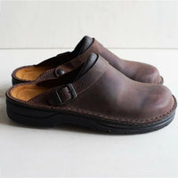 Hattie | Women's Orthopedic Leather Slip-On Clogs Mules