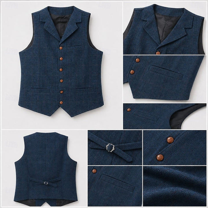 Roger | Tailored Herringbone Waistcoat