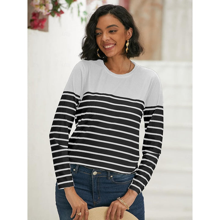 Alyssa | Striped Long-Sleeve Top