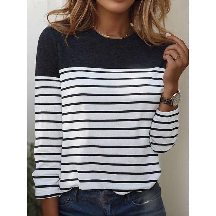 Alyssa | Striped Long-Sleeve Top