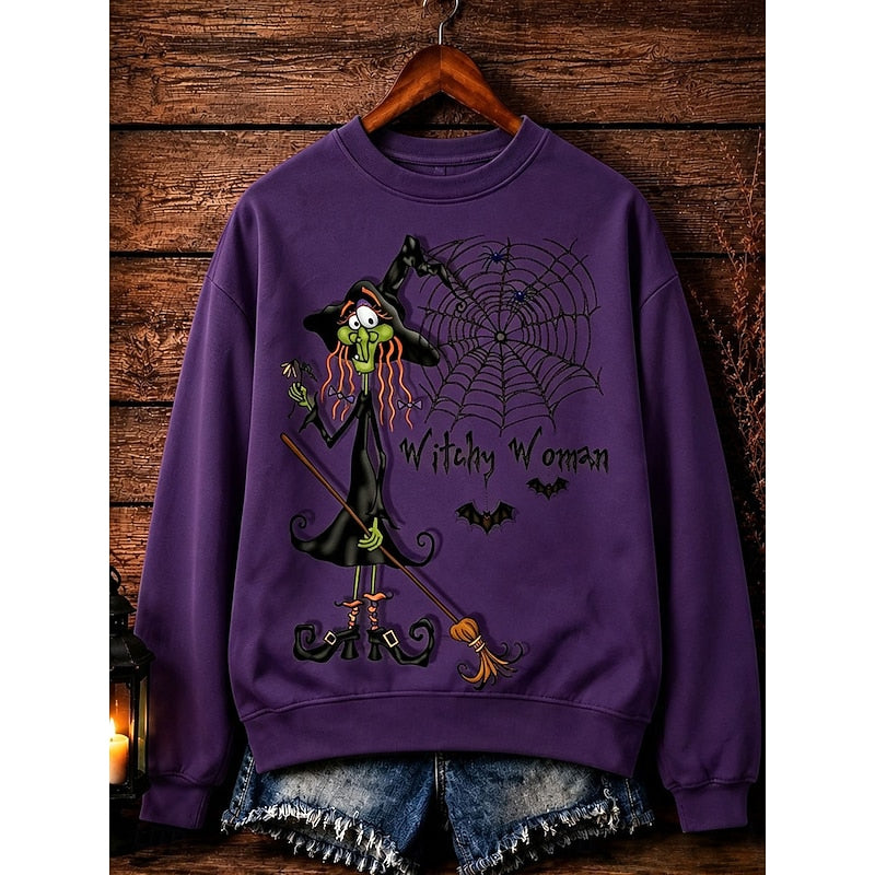 Rosemarie | Playful Halloween Crew-Neck Sweatshirt