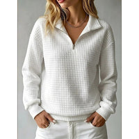 Juanita | Textured Half-Zip Sweatshirt