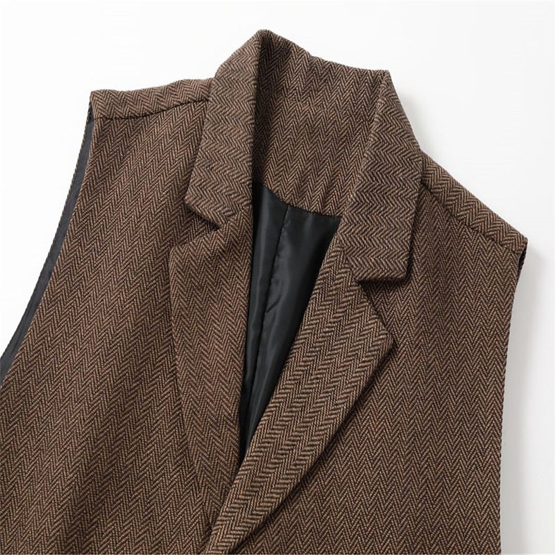 Harold | Herringbone Tailored Waistcoat