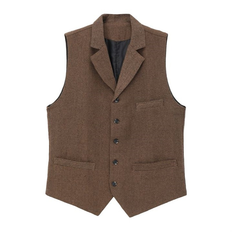 Harold | Herringbone Tailored Waistcoat