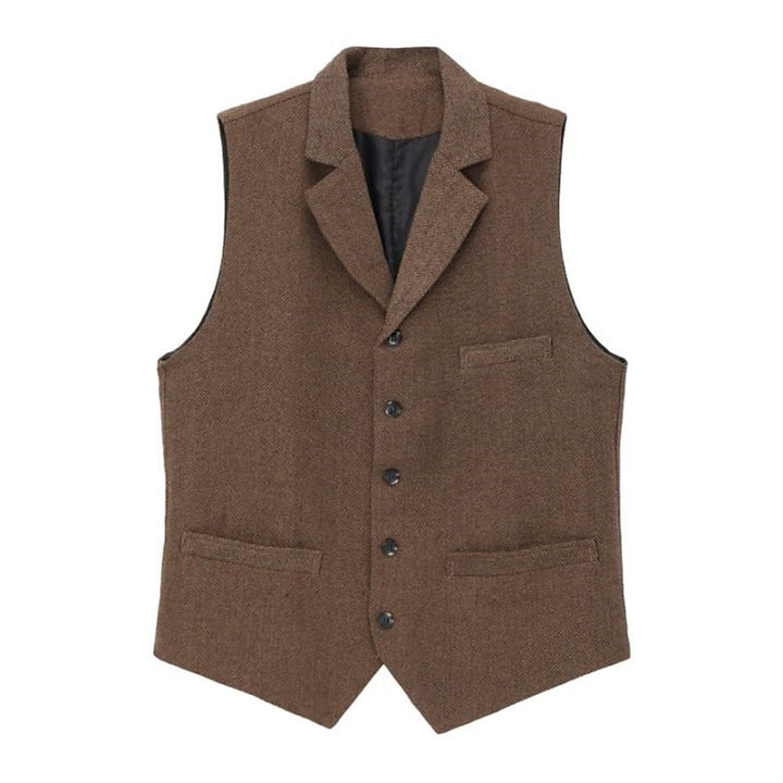 Harold | Herringbone Tailored Waistcoat