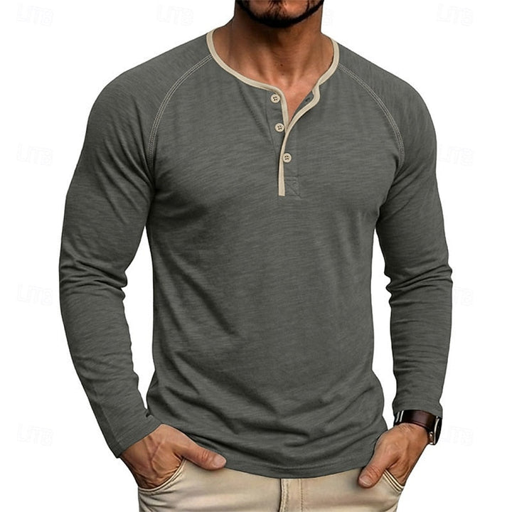 Dean | Classic Button Henley Shirt